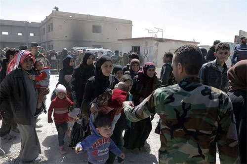 Más de 40.000 civiles salieron de Ghouta Oriental